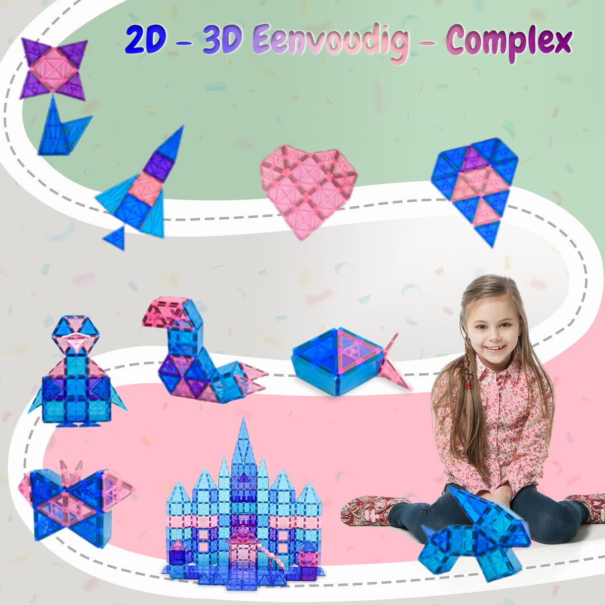 Magnaminds Ice Prince/Princess - 60 stuks