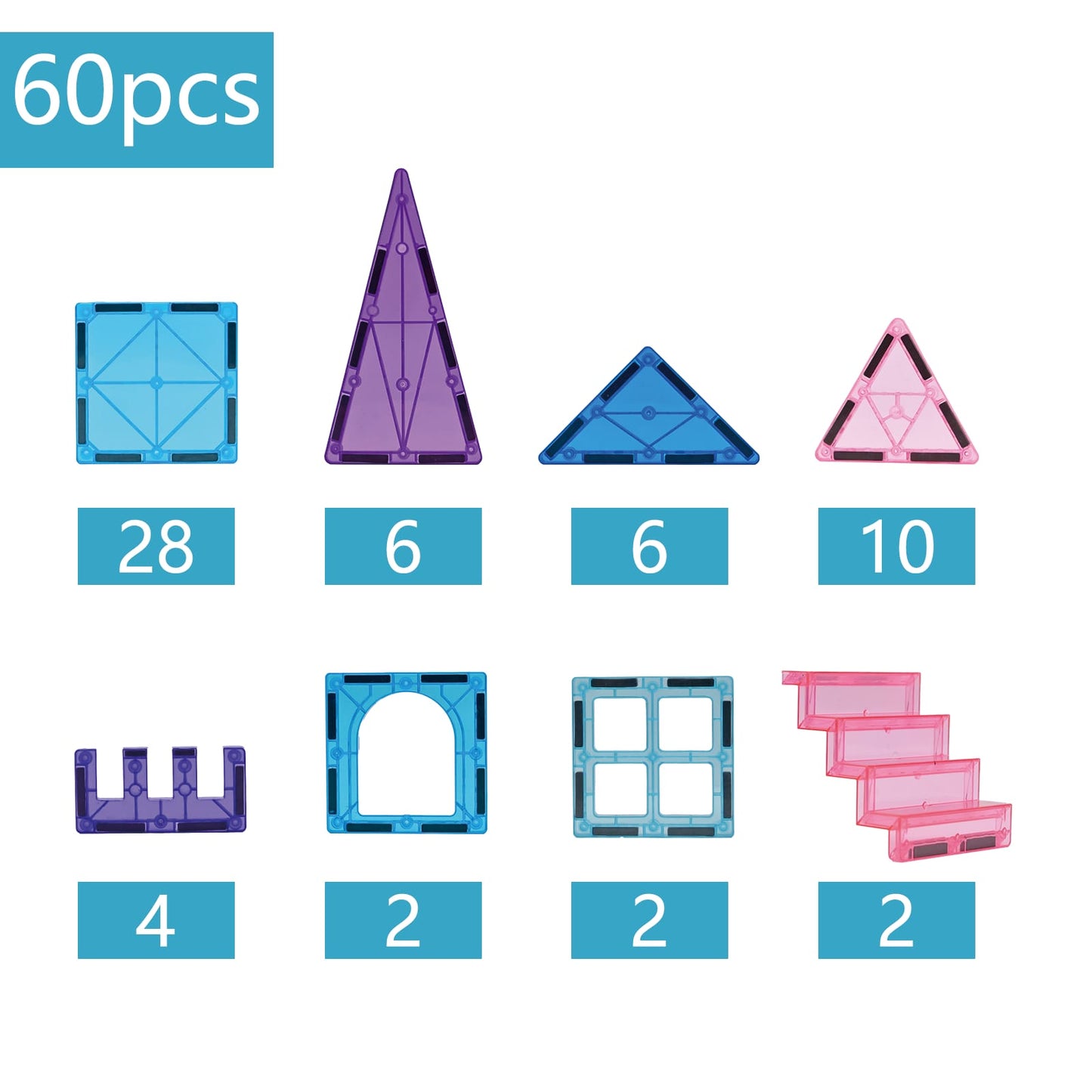 Magnaminds Ice Prince/Princess - 60 stuks