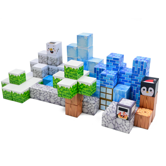 Magnaminds Cubes Winter- 93 stuks