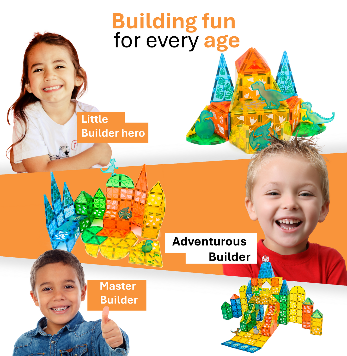 Magnaminds Dino - 104 stuks