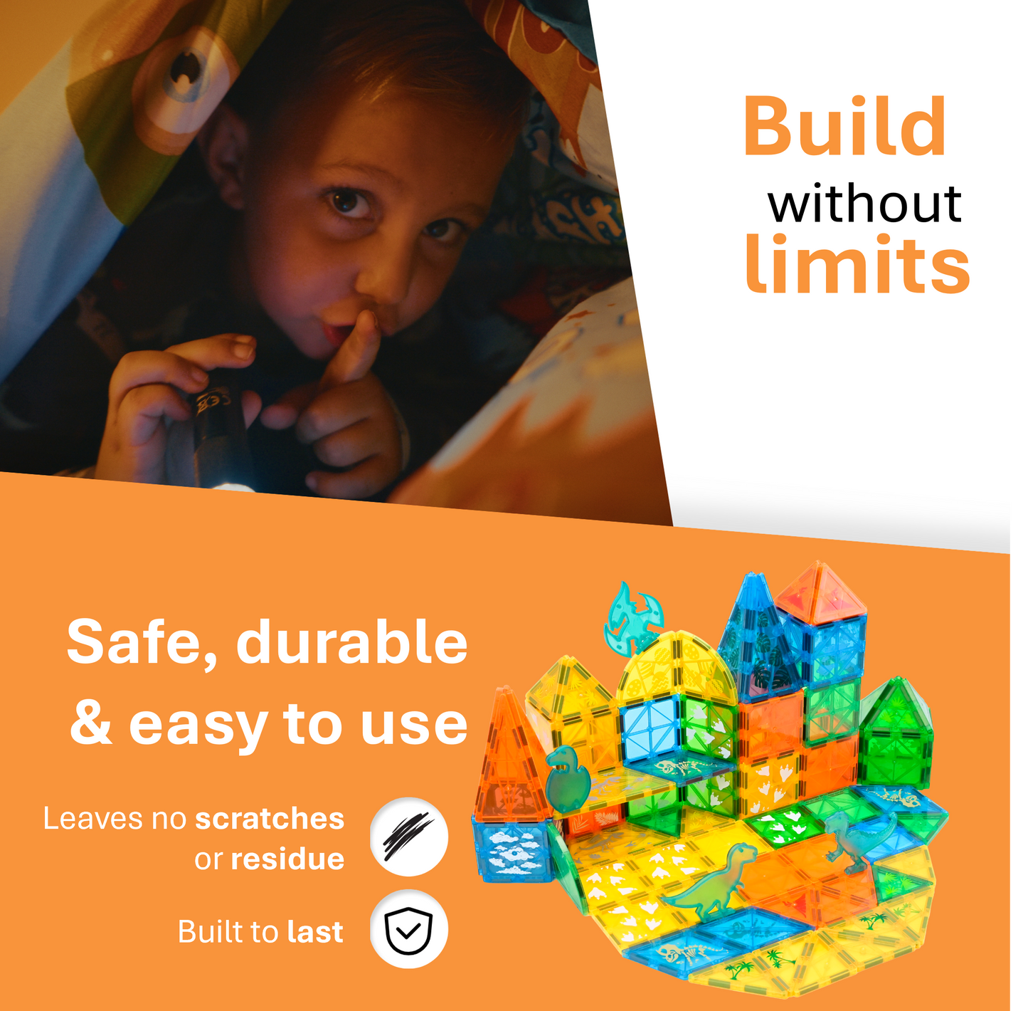 Magnaminds Dino - 104 stuks