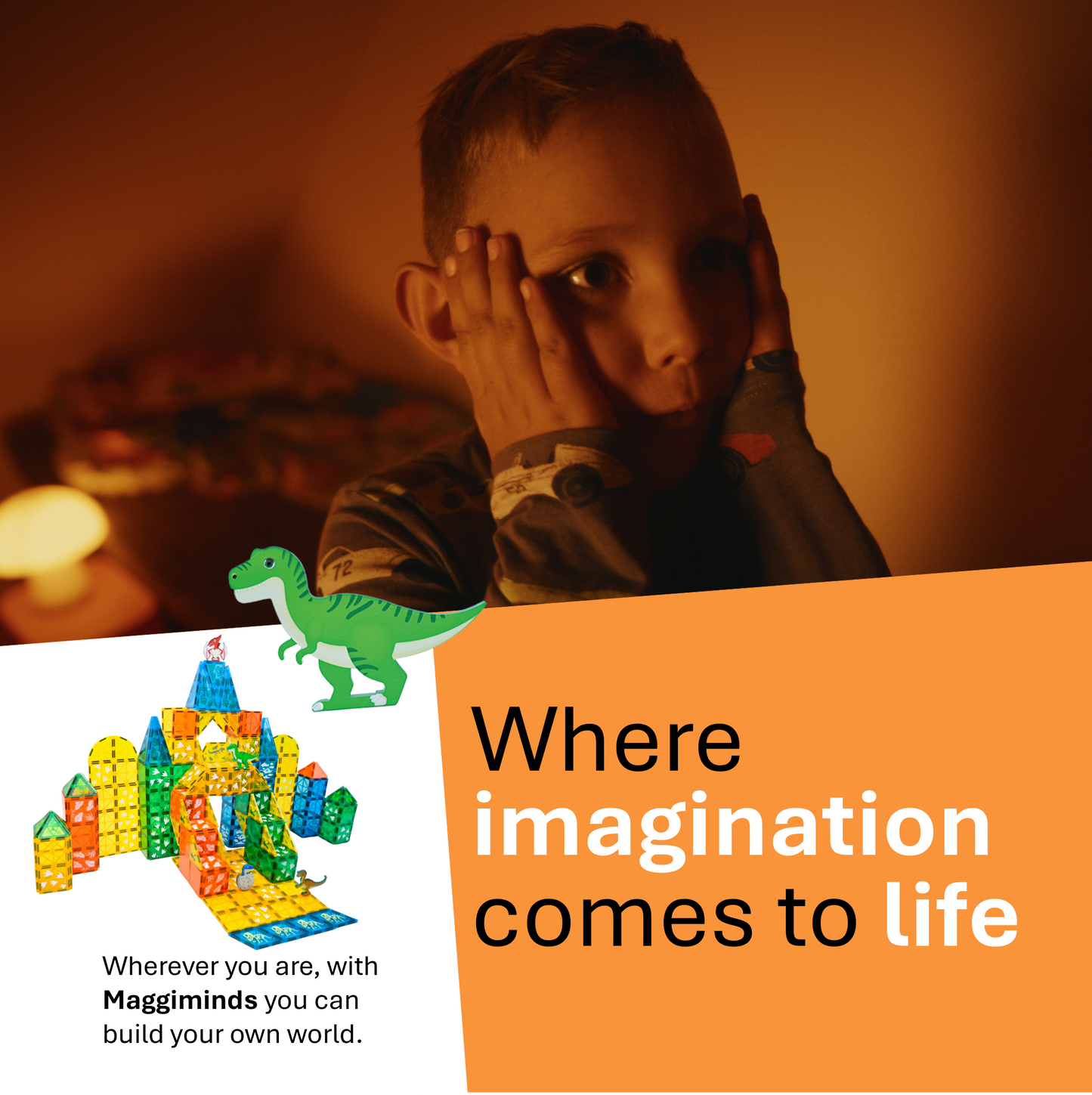 Magnaminds Dino - 104 stuks