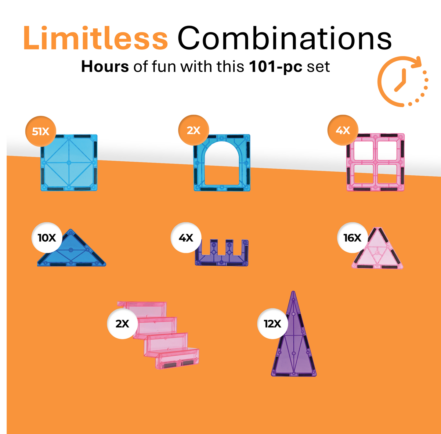 Magnaminds Ice Prince/Princess - 100 stuks