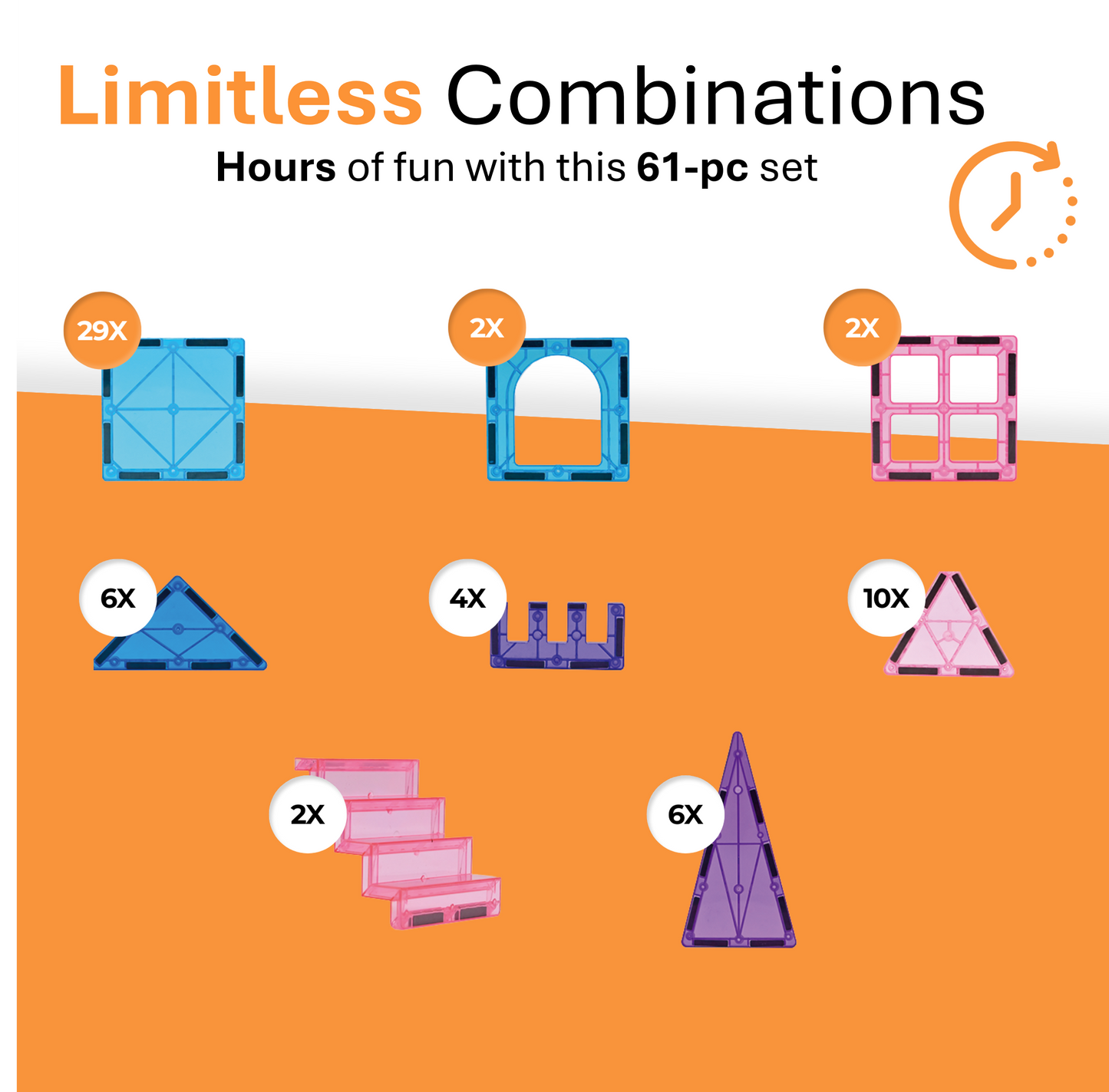 Magnaminds Ice Prince/Princess - 60 stuks