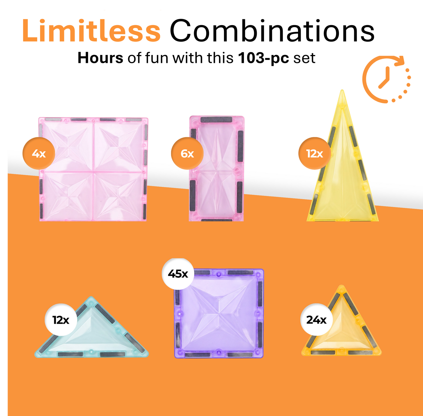 Magnaminds pastel - 103 stuks