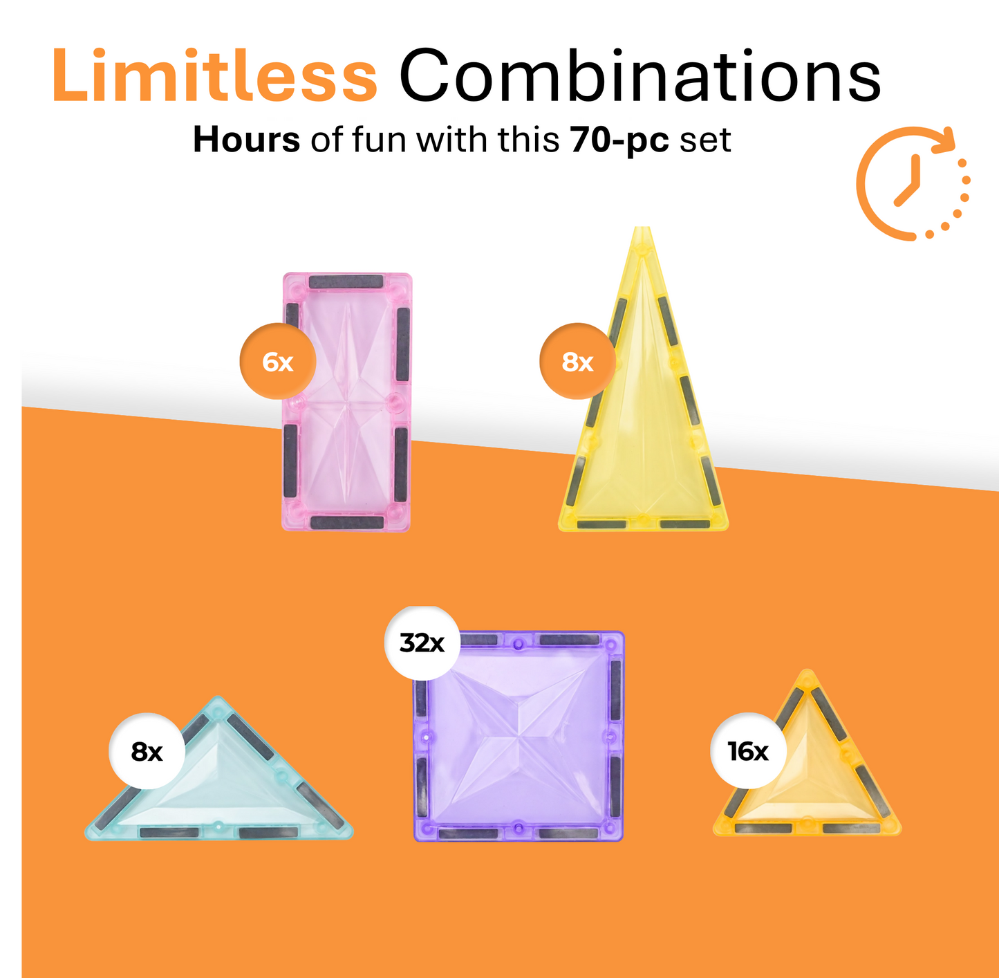 Magnaminds pastel - 70 stuks