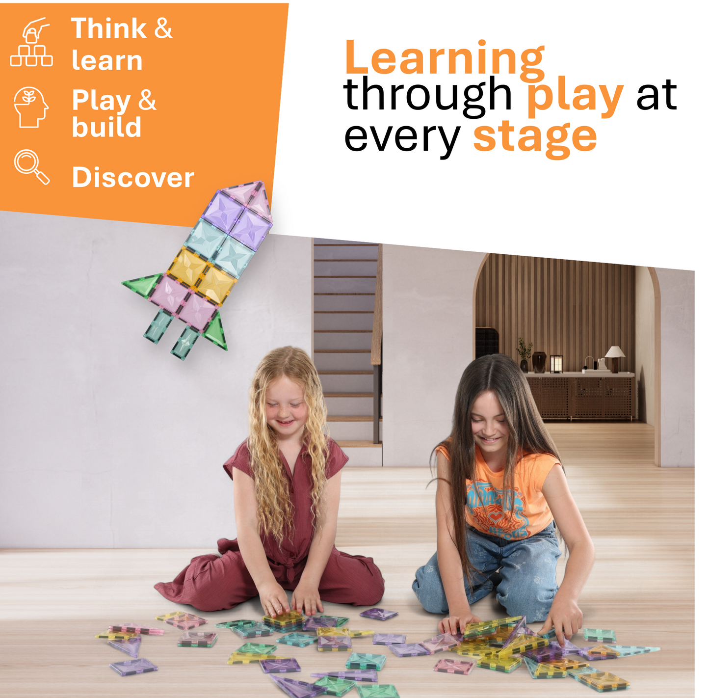 Magnaminds pastel - 70 stuks